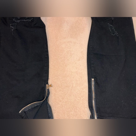 COPY - Black multi zippered nwot 38x32 means baggy zip ankle la flare Japanese … - Picture 9 of 16